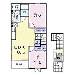 リーオ・ピーノ 2LDKの間取図画像