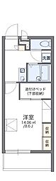 レオパレス大町 1Kの間取図画像