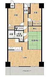サーパスシティ白川壱番館 3LDKの間取図画像