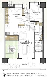 コアマンションルネス九品寺 3LDKの間取図画像