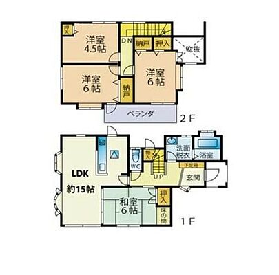 間取り 中古戸建　北区清水東町