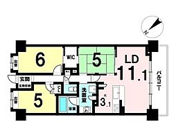 レーベンリヴァーレ入間オフィール 3LDKの間取図画像