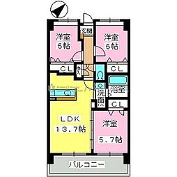 フェニックス福岡南 3LDKの間取図画像