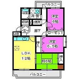 ルミエール石丸 3LDKの間取図画像