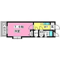 コンフォール井尻 1Kの間取図画像