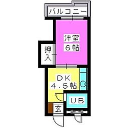 JOビル 1DKの間取図画像