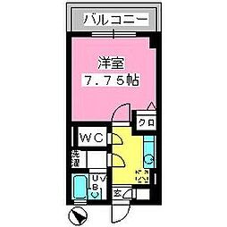 コスモコート 1Kの間取図画像