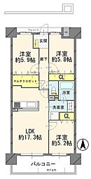 アルファスマート西和田 3LDKの間取図画像