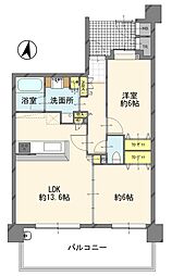 サンデュエル前橋大手町 2LDKの間取図画像