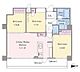 間取り：【間取り】10階建て8階部分につき、眺望＆通風良好！LDKは広々約14帖。ご家族との会話も弾む、人気の対面キッチン。キッチンに窓有り、換気のしやすい仕様！