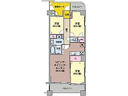 マイキャッスル大口駅前 3LDKの間取図画像
