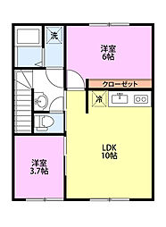 Artemis(アルテミス)C 2LDKの間取図画像