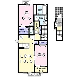 リ・フィラーレ2 2LDKの間取図画像