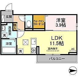 ルノン 1LDKの間取図画像