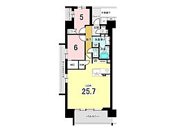 なかもずALLZディアコート 2SLDKの間取図画像