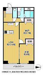 甲子園一番館 1SLDKの間取図画像