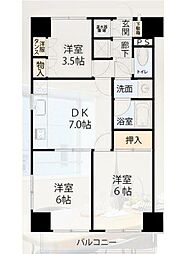 スタープラザ相武台駅前 3DKの間取図画像
