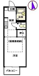 ジュネス 1DKの間取図画像