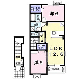 abelleK2 2LDKの間取図画像