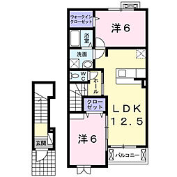 シルク・ド・レオ 2LDKの間取図画像