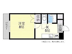 パールピアス 1Kの間取図画像