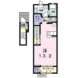 アネット大在B ワンルームの間取図画像