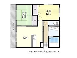 ブラウンデール葛木 2DKの間取図画像