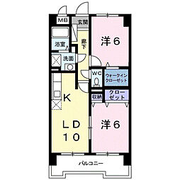 サンステージ 2LDKの間取図画像
