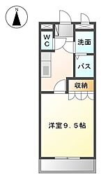 マナーハウス653 1Kの間取図画像