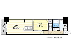 BLD.YUWA 1LDKの間取図画像