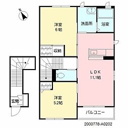 M'sスクエア3 2LDKの間取図画像