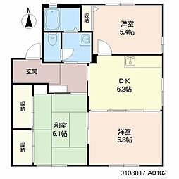 ディアスHiro3 2LDKの間取図画像