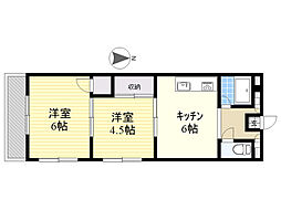 大東本社ビル 2Kの間取図画像