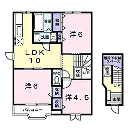 ヴェルソー 3LDKの間取図画像