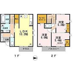 リブェールリョウ 3LDKの間取図画像