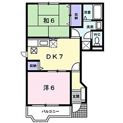 セレーネ310A 2DKの間取図画像