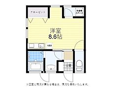 カーサセレーノ ワンルームの間取図画像