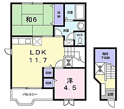 セレーネ310B 2LDKの間取図画像