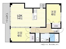 ステイブル明野 2LDKの間取図画像