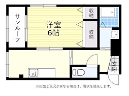 第2岩本ビル 1Kの間取図画像