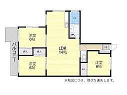 サンロイヤル春日 3LDKの間取図画像
