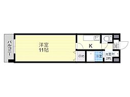 新町ASマンション 1Kの間取図画像