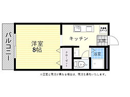 セミナーレハイツ 1Kの間取図画像
