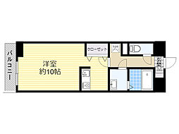 セントラルコート大分駅南 ワンルームの間取図画像
