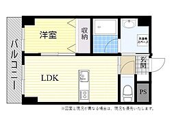 トレステーラTOGOU 1LDKの間取図画像