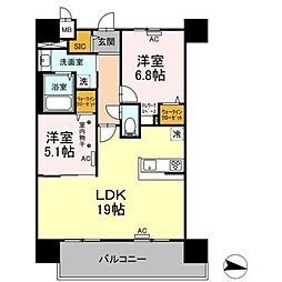 ParkAvenueEAST 2LDKの間取図画像