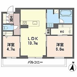 グランメゾン 2LDKの間取図画像