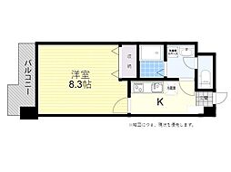 グランデール金池 1Kの間取図画像