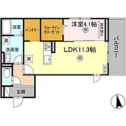 PREMILIFE新川 1LDKの間取図画像