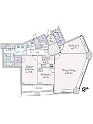 パークコート赤坂ザタワー 3LDKの間取図画像